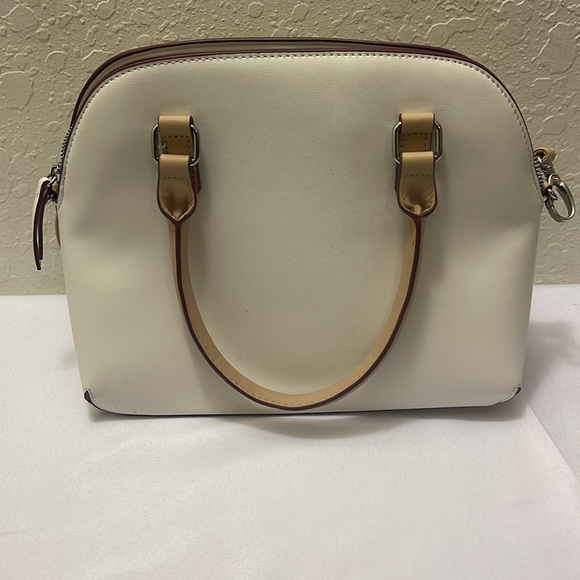 Nine West White and Tan handheld or shoulder purse - Picture 3 of 8